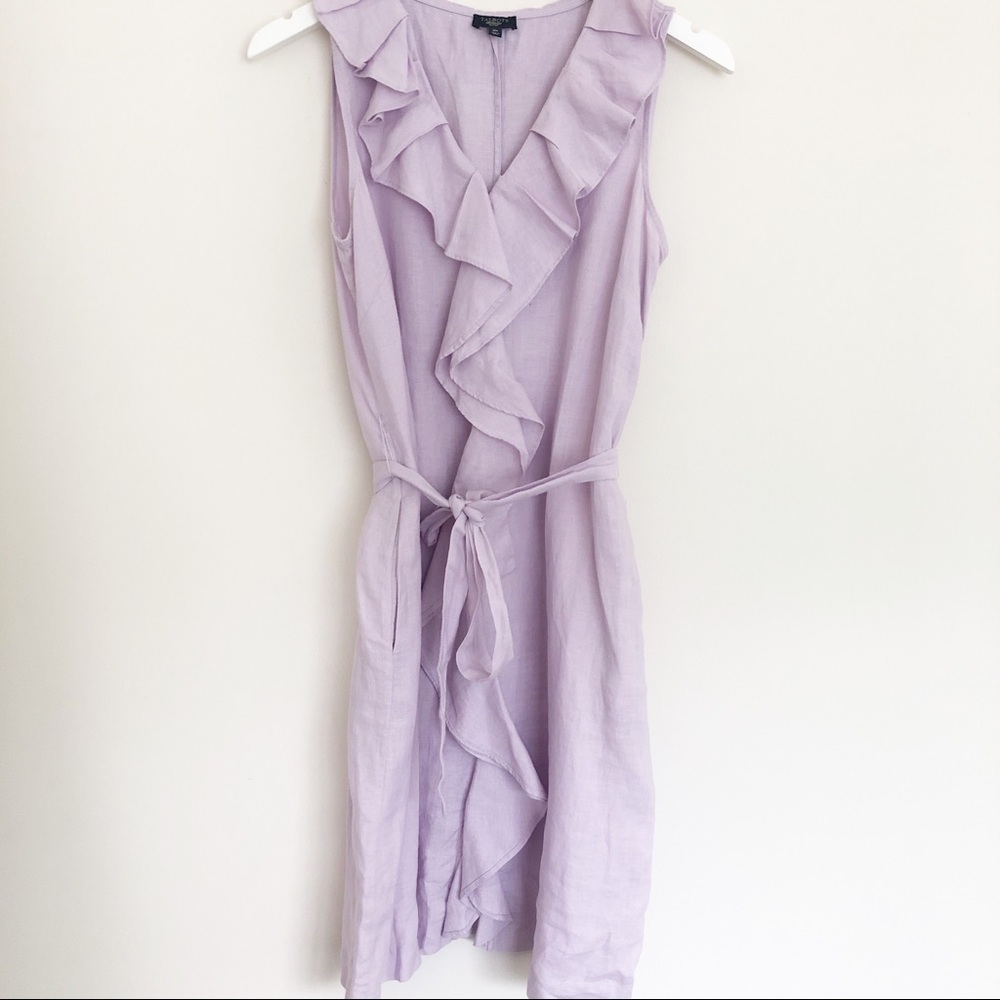 Talbots Linen Lilac Sleeveless Dress | 10P